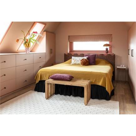 Coco Maison Lino bankje 96cm Bruin